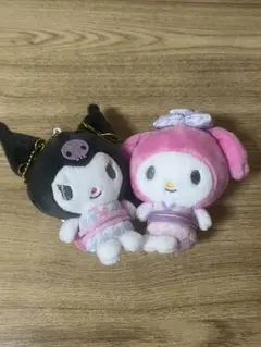ニコぬいキーホルダー 和風 サンリオキャラクターズ マイメロ＆クロミ ぬいぐるみ
