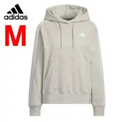 新品 M ★ adidas アディダス レディース スウェットパーカー ベージュ