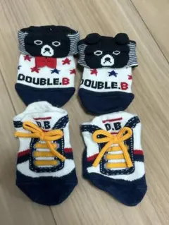 ダブルビー doubleb ベビー 靴下 9-11 2点セット