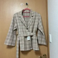 ems excite ベルト付チェックJK ブラウン 1点