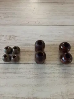 木製茶色ビーズ 6個セット