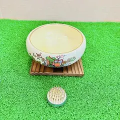 曹洞宗大本山總持寺御所車文様ミニ生け花セット剣山焼杉敷板付き