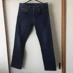UNIQLO ストレートデニム 30インチ ダークブルー