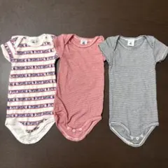 プチバトー　半袖ロンパース