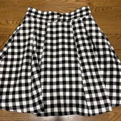 チェックスカート M