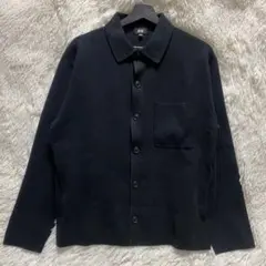 ユニクロ　UNIQLO ミラノリブシャツカーディガン ブラック　Mサイズ
