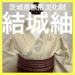 【至宝品】⭐️茨城県無形文化財⭐️【結城紬】⭐️草木染⭐️高機織⭐️紬⭐️