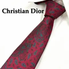 ✨️美品✨️ Christian Dior ネクタイ ペイズリー柄 赤色