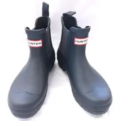 新品 ハンター 約２４cm ネイビー チェルシー ショート レインブーツ UK5