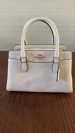 ✨新品✨ COACH ホワイト レザー 2wayハンドバッグ 自分ご褒美に！のサムネイル