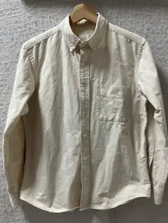 ◆美品◆ アーバンリサーチ ボタンダウン長袖シャツ　　無地ベージュURBAN M