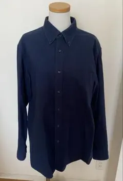 ユニクロ ボタンダウン長袖シャツ　 ネイビー　紺　Mサイズ