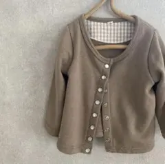 futafuta カーディガン スナップ ブラウン 80