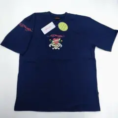 新品タグ付き　紺　ドクロラブキル　エドハーディー　Tシャツ　Lサイズ