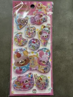 ウォーターシール　平成レトロ　シール　シャカシャカシール　平成女児　くま　海外