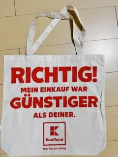 新品 ドイツ限定 Kaufland 大容量 トートバッグ エコバッグ ドイツ語
