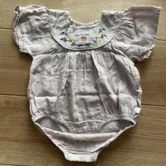 バースデイ　テータテート　ベビー半袖ロンパース　紫