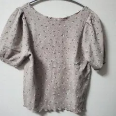 RETRO GIRL レトロガール パフスリーブ花柄ワッフル Tシャツ Mのサムネイル