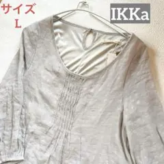 最終価格IKKa【サイズL】ドット柄チュニックワンピース