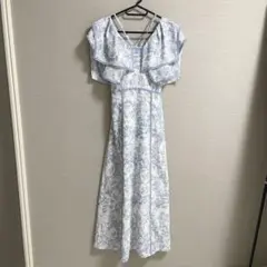 snidel ラッフルカラーワンピース　ライトブルー