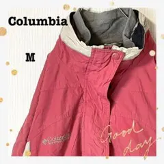 US規格Columbiaコロンビア中綿ナイロンジマウンテンジャケットピンク古着