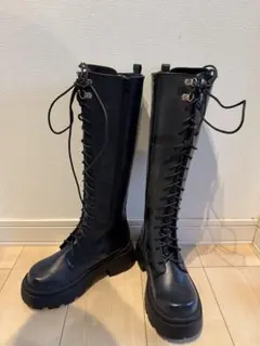最終値下げ！新品　未使用！編み上げ厚底ブーツ23