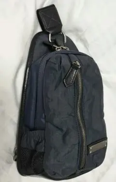 【美品】ジョセフアブード JOSEPH ABBOUD ボディバッグ ネイビー