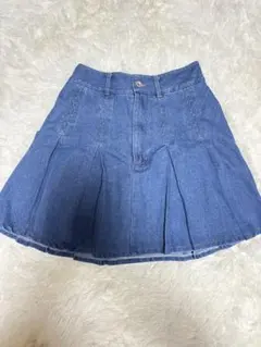 デニムプリーツミニスカートのサムネイル