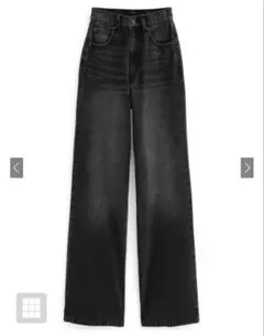 GRL ストレートワイドデニムパンツ ［cu533］ ブラック Sサイズのサムネイル