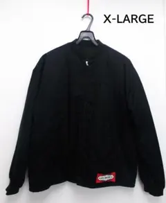 X-LARGE　メンズジップアップジャケット　ノンリブＭＡ－１タイプ　黒Ｍサイズ