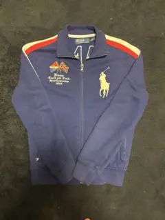 希少 ポロ ラルフローレン トラックジャケット フランス 紺 S ビックポニー