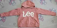 Leeキッズフード付きトレーナー　ピンク　110cm　子供服