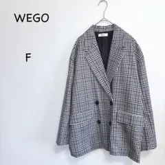ウィゴー WEGO チェックテーラードジャケット F グレー ダブルジャケット