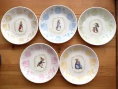 美品】ピーターラビット 陶器皿5枚セット 1999年製 - メルカリ