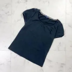 バーバリーロンドン 半袖パフスリーブTシャツ ブラック サイズ2*ND410