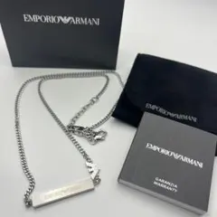 エンポリオアルマーニ EMPORIO ARMANIブラックストーン二連ネックレス