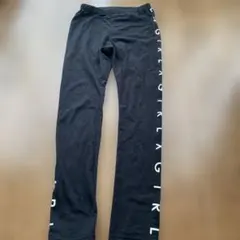 黒 プリント入り キッズレギンス 100cm~