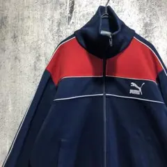 90s PUMA プーマ 刺繍ロゴ ワンポイント トラックジャケット
