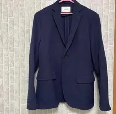 【美品】INHERIT インヘリット シアサッカー 吸水速乾 濃紺 L