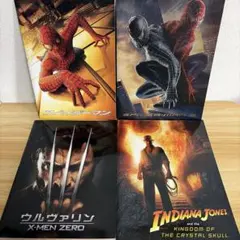 洋画パンフレット　4冊　スパイダーマン、インディージョーンズ、ウルヴァリン