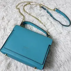 【美品】AVENUE 67 イタリア製 2way ショルダーバッグ ターコイズ