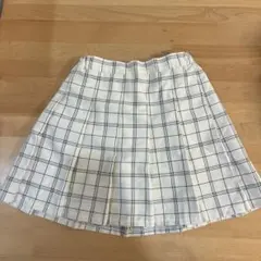 チェック柄キュロットスカート 160