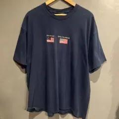 ネイビー Tシャツ アメリカ国旗 刺繍