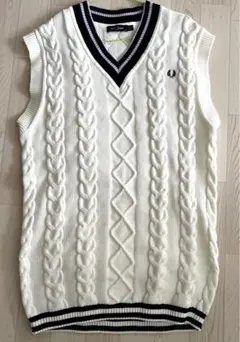 Fred Perry ケーブルニット ニットベスト