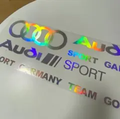 アウディ　Audi ドアステッカー　転写式ステッカー ホログラム　左右セット