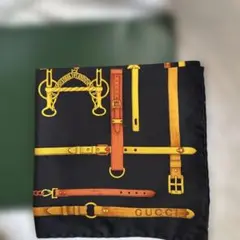 GUCCI スカーフ 椅子柄 ブラック - メルカリ