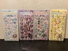 3Dステッカーセット (シナモン、クロミ、はぴだんぶい、ポムポムプリン)