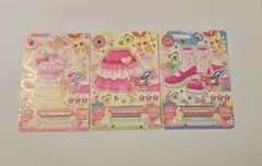 アイカツカード　Angely Sugar ファインピンクコーデ　3枚セット