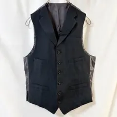 日本製 フォーマル ジレ ベスト メンズ L 5ボタン スーツ 冠婚葬祭