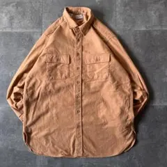 90s USA製 L.L.Bean シャモアクロスシャツ 無地 XXL A725